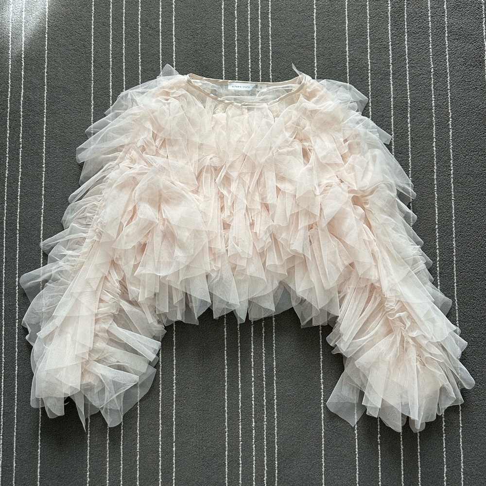 Altar’d State Tatiana Long Sleeve Ruffle Top